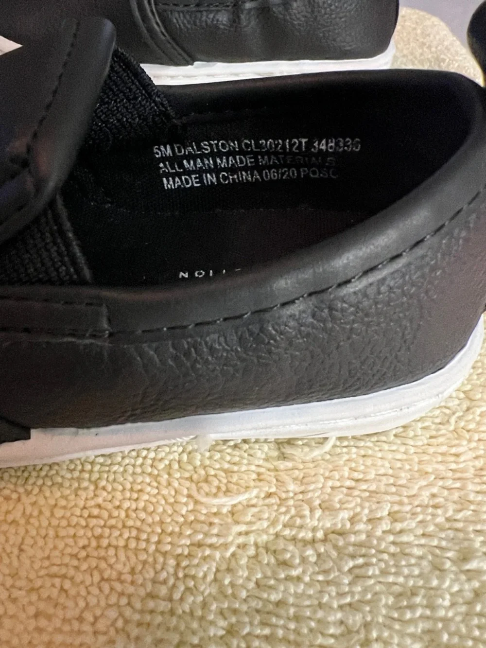 London Fog Kids Black Slip-On Sneakers with White Sole